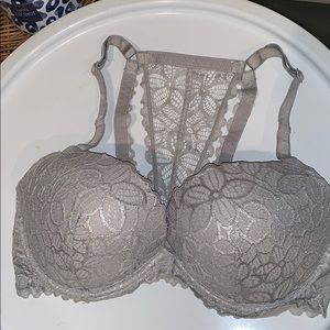 Pink VS silver lace push-up 34DD